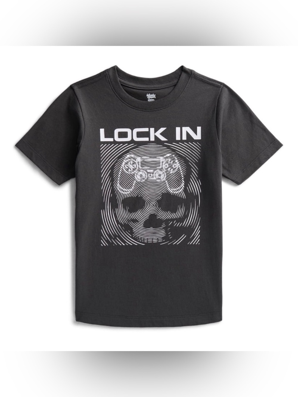 LOCK IN Black Graphic Kids' Short Sleeve Tee